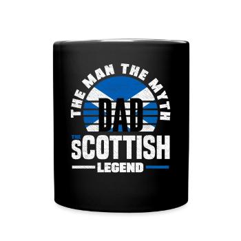 Schottisches Schottland Schottische Flagge Zitat - Tasse einfarbig - Schwarz - Vorne