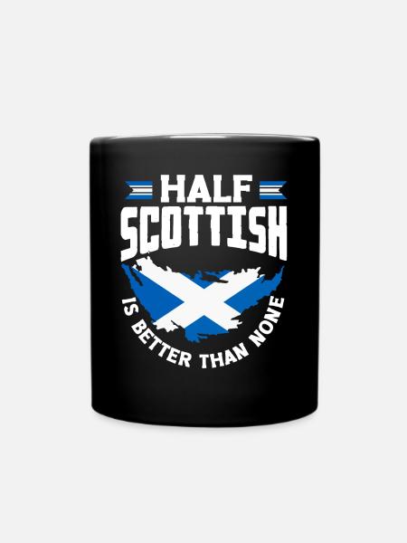 Scottish Scotland Scottish Flag Quote - Full Colour Mug - black