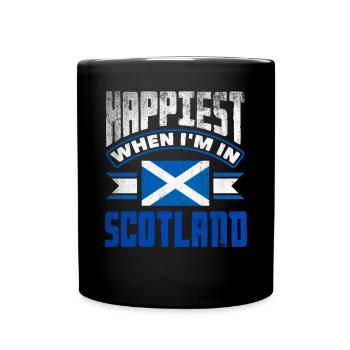 Schottisches Schottland Schottische Flagge Zitat - Tasse einfarbig - Schwarz - Vorne