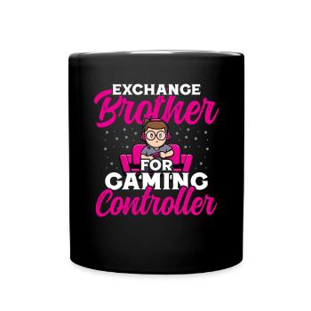 Exchance Brother for Gaming Controller - Full Colour Mug - black - Front