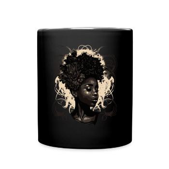 Juneteenth Queen - Fière Afro Woman Black History - Mug uni - noir - Devant