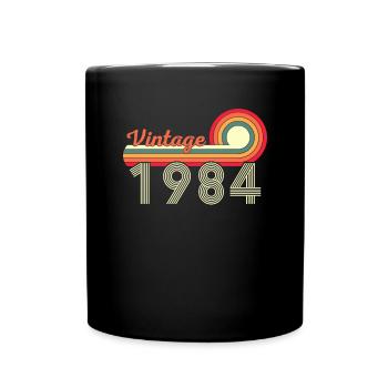 38ème anniversaire Vintage Né en 1984 - Mug uni - noir - Devant