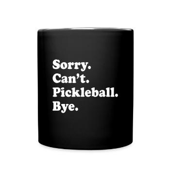 Cadeau de pickleball drôle pour hommes femmes garçons ou filles - Mug uni - noir - Devant