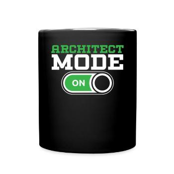 Architect Mode On Architecture House Draftsman - Full Colour Mug - black - Front