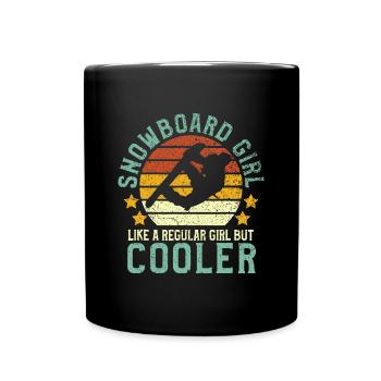 Snowboard Girl Funny Female Snowboarding & Snowboa - Full Colour Mug - black - Front