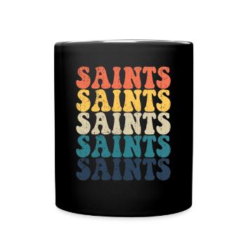 Saints High School Saints Sportteam Retro Saints - Tasse einfarbig - Schwarz - Vorne
