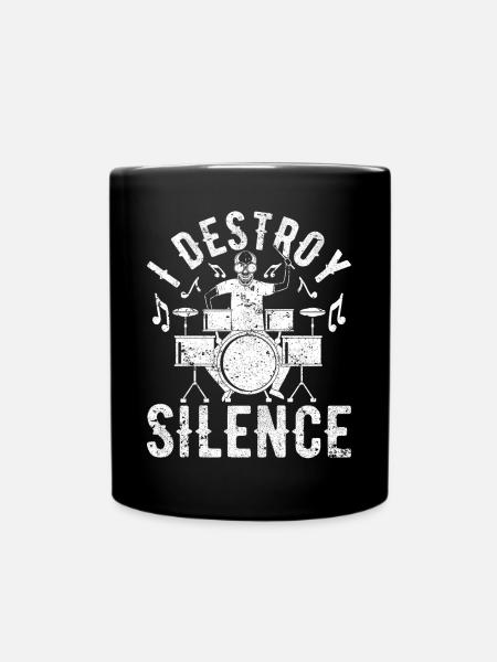 I Destroy The Silence - Batteur Drum Player - Mug uni - noir