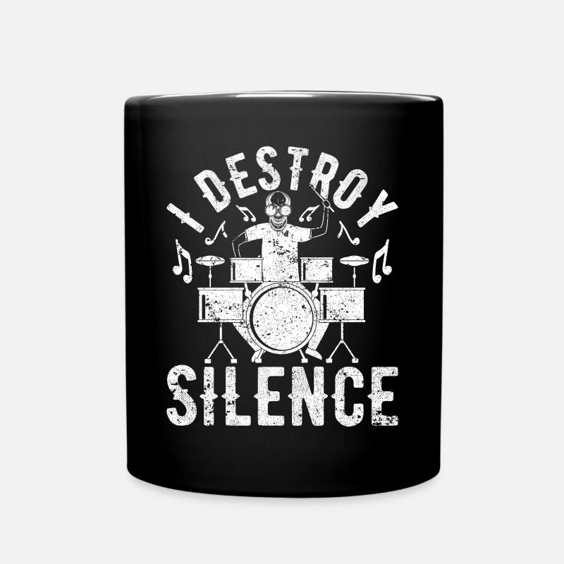 I Destroy The Silence - Drummer Drum Player - Tasse einfarbig - Schwarz