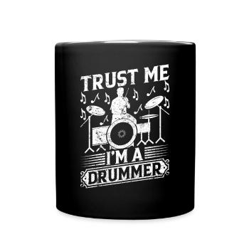 Croyez-moi, je suis un batteur de tambour jouant de la musique de batteur - Mug uni - noir - Devant