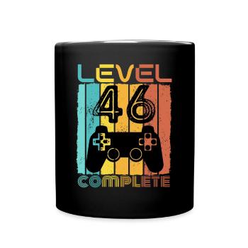 46 years - 46th birthday Level 46 Complete Design - Full Colour Mug - black - Front