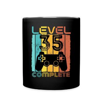 35 years - 35th birthday Level 35 Complete Design - Full Colour Mug - black - Front