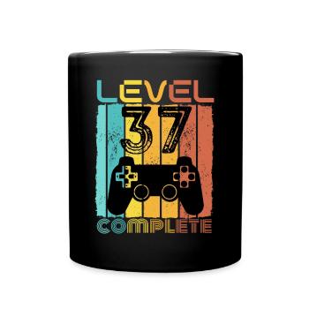 37 years - 37th birthday Level 37 Complete Design - Full Colour Mug - black - Front