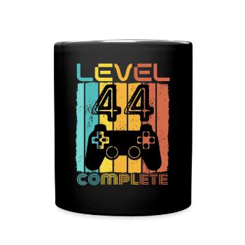 44 years - 44th birthday Level 44 Complete Design - Full Colour Mug - black - Front