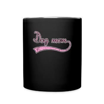 Hunde mama dog mom - Tasse einfarbig - Schwarz - Vorne