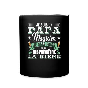 Fête Des Père Cadeau | Je Suis Un Papa Magicien - Mug uni - noir - Devant