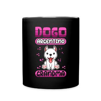 Dogo Argentino Grandma Dog Owner Gift - Full Colour Mug - black - Front