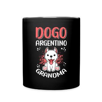 Dogo Argentino Grandma Dog Owner Gift - Full Colour Mug - black - Front