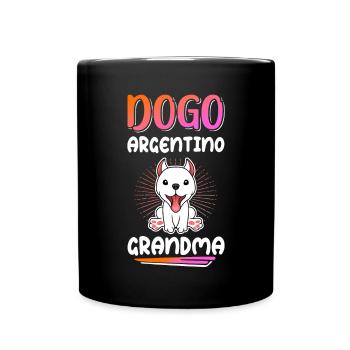 Dogo Argentino Grandma | Dog Owner Gift - Full Colour Mug - black - Front