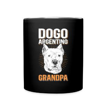 Dogo Argentino Grandpa Dog Owner Gift - Full Colour Mug - black - Front