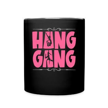 Aerial Silk / Aerial Yoga / Aerial Acrobatics Designs - Full Colour Mug - black - Front