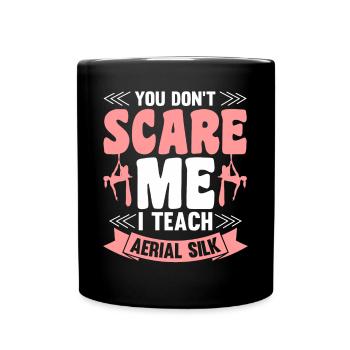 Aerial Silk / Aerial Yoga / Aerial Acrobatics Designs - Full Colour Mug - black - Front