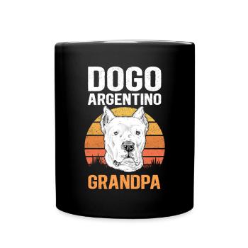 Dogo Argentino Grandpa Dog Cadeau - Mug uni - noir - Devant
