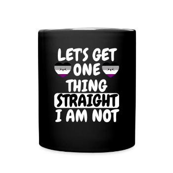 Ace Pride LGBTQ Asexuell Herz Geschenk Asexuell - Tasse einfarbig - Schwarz - Vorne