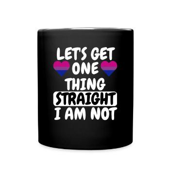Bisexuell Herz Bi Pride LGBTQ Geschenk Bisexuell - Tasse einfarbig - Schwarz - Vorne