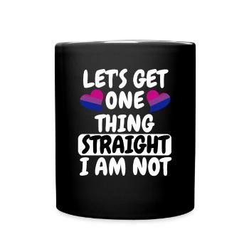 Bi Pride LGBTQ Bisexuell Herz Geschenk Bisexuell - Tasse einfarbig - Schwarz - Vorne