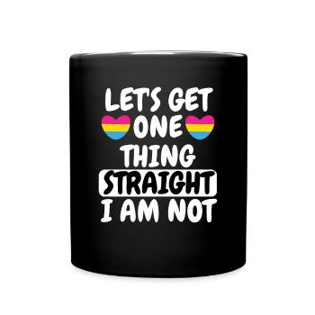 LGBT Pan Pride Pan Heart Gift Pansexual - Full Colour Mug - black - Front