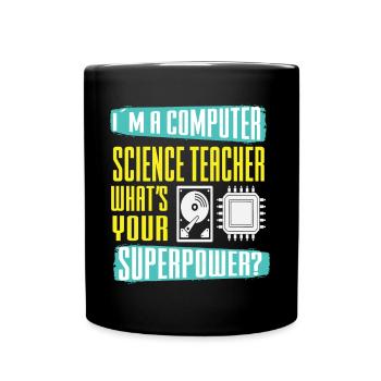 Lustiger Informatiker Spruch, Informatik - Tasse einfarbig - Schwarz - Vorne