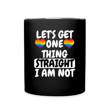 Hetero Homosexuell Gay Pride Geschenk LGBTQ - Tasse einfarbig - Schwarz - Vorne