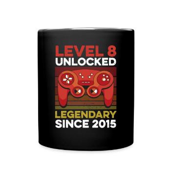 Niveau 8 ans 8e anniversaire année 2015 Jeunes joueurs - Mug uni - noir - Devant
