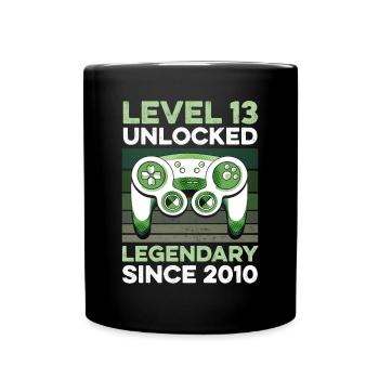 Niveau 13 ans Anniversaire Année 2010 Gamer Boy - Mug uni - noir - Devant