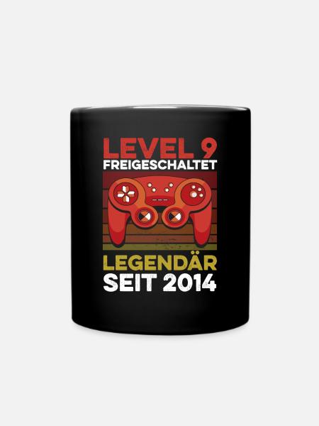 Level 9 Years 9th Birthday Year 2014 Young Gamers - Full Colour Mug - black