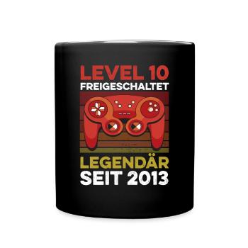 Niveau 10 ans 10e anniversaire année 2013 Gamer - Mug uni - noir - Devant