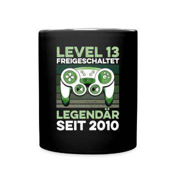 Niveau 13 ans 13e anniversaire année 2010 Gamer - Mug uni - noir - Devant