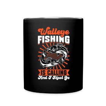 La pêche au doré jaune appelle - Chasseur de doré jaune - Mug uni - noir - Devant