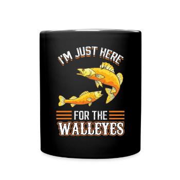 Je suis juste là pour les dorés jaunes - Chasseur de doré jaune - Mug uni - noir - Devant