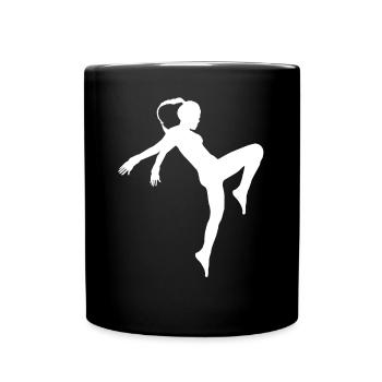 Kickboxen Kickboxerin Kampfsport Geschenk Damen - Tasse einfarbig - Schwarz - Vorne