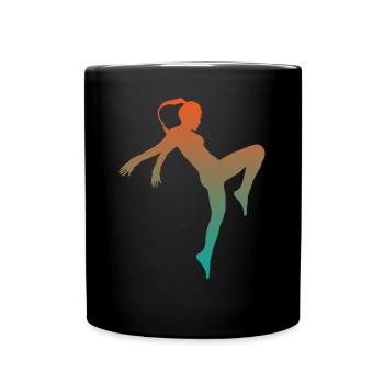Kickboxen Kickboxerin Kampfsport Geschenk Damen - Tasse einfarbig - Schwarz - Vorne