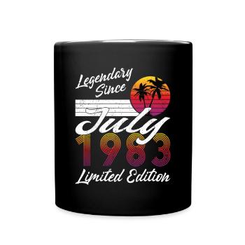 40e anniversaire Né en juillet 1983 Légendaire 1983 - Mug uni - noir - Devant