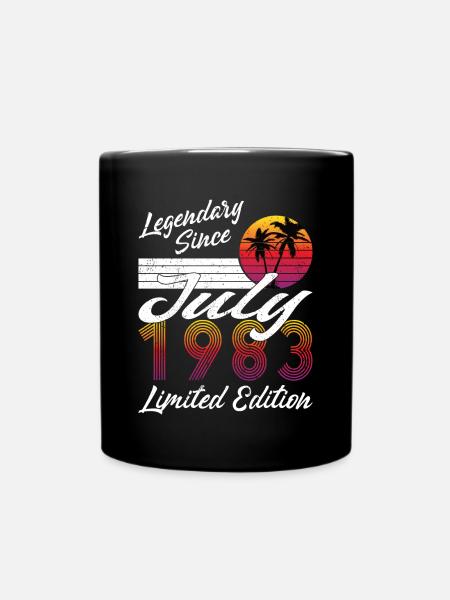 40e anniversaire Né en juillet 1983 Légendaire 1983 - Mug uni - noir