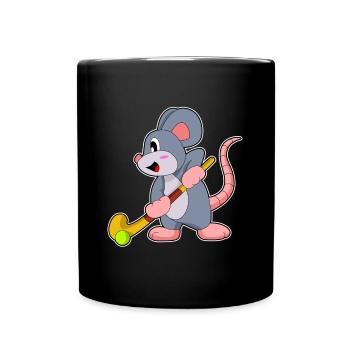 Souris Hockey sur gazon Stick - Mug uni - noir - Devant