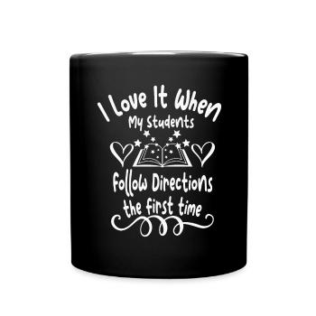 Les élèves suivent les instructions la première fois - Mug uni - noir - Devant