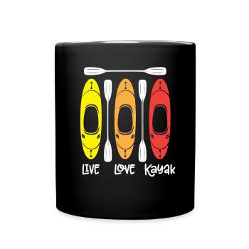 Kayak drôle de design - Mug uni - noir - Devant