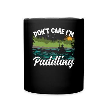 Peu m’importe, je pagaie - Mug uni - noir - Devant