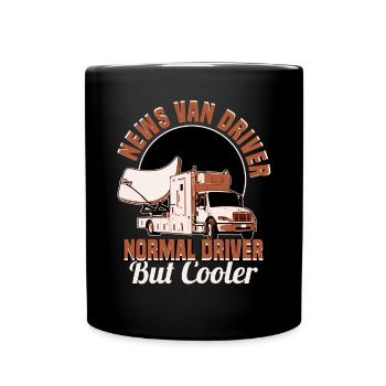 News Van Driver Normal Driver But Cooler - Full Colour Mug - black - Front