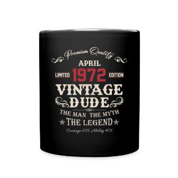Avril 1972 Cadeau d’anniversaire vintage - Mug uni - noir - Devant