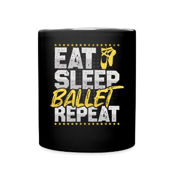 Ballet Manger Dormir Répéter Tutu Ballet - Mug uni - noir - Devant